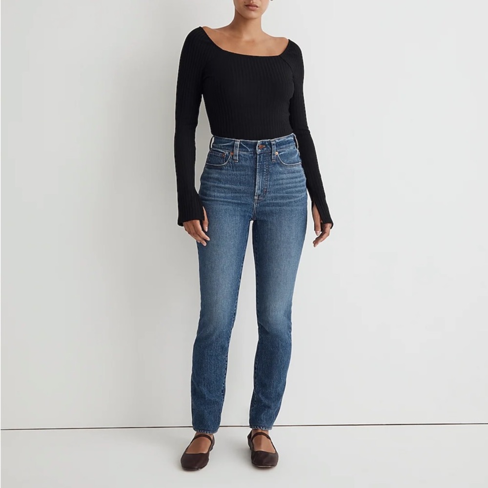 NWT Madewell The Petite Curvy Perfect Vintage Jean Decatur Wash Blue